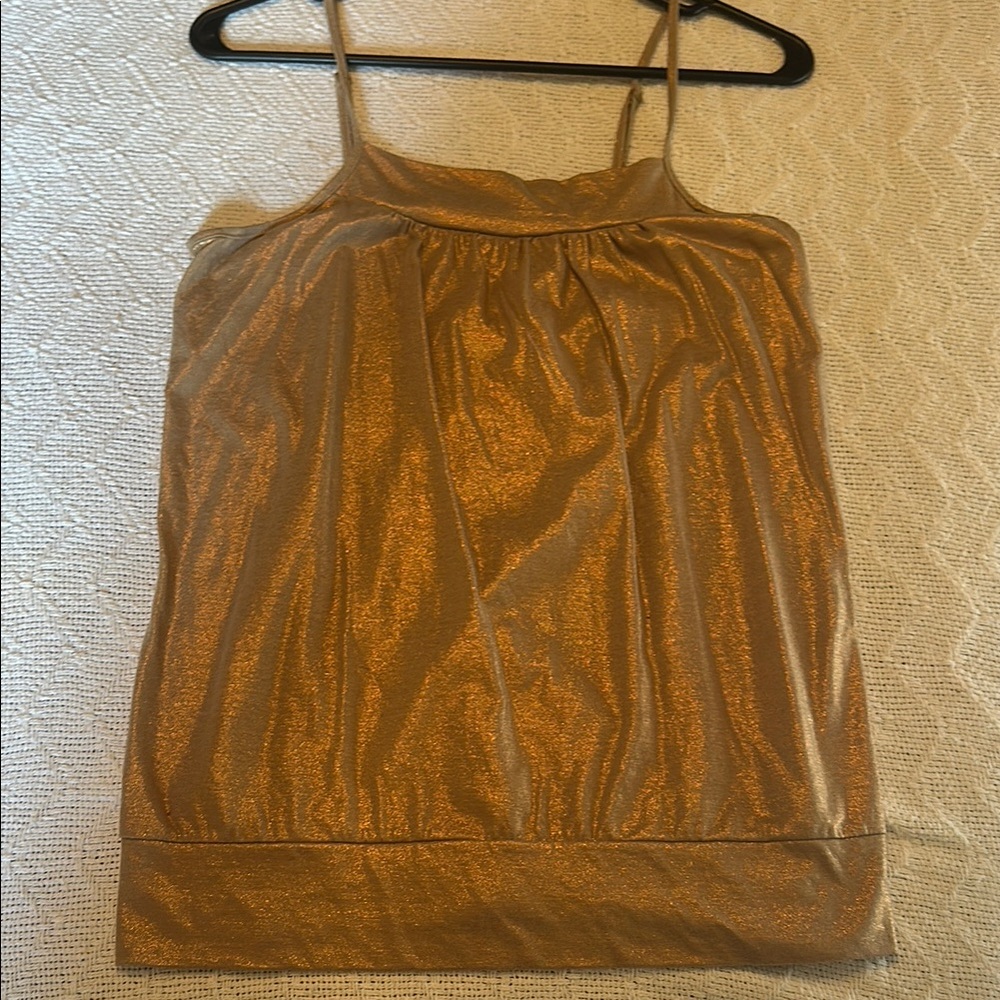 Mossimo Supply Co. Gold Camisole with Spaghetti Straps